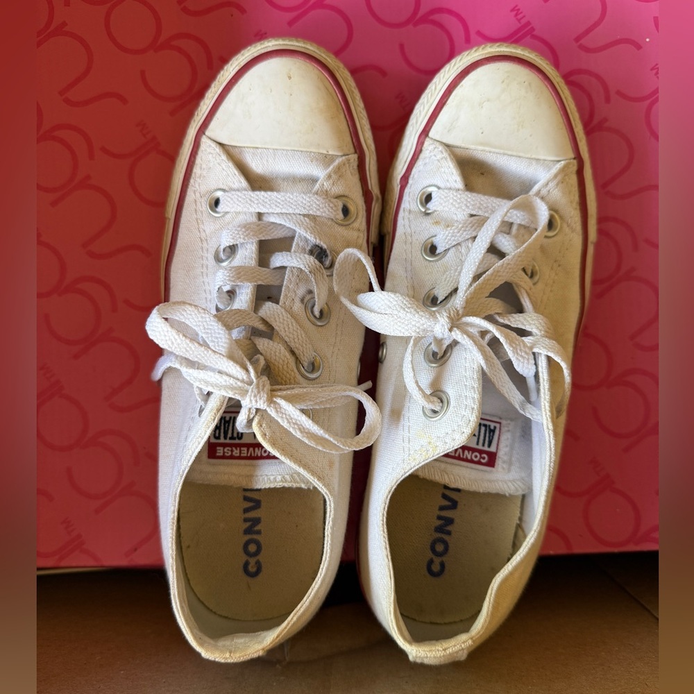 Converse Cream Canvas Sneakers